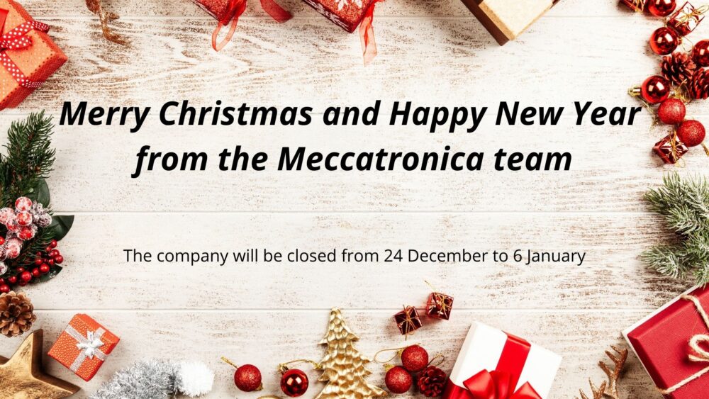 Auguri di un felice Natale e di buon anno nuovo dal team di Meccatronica